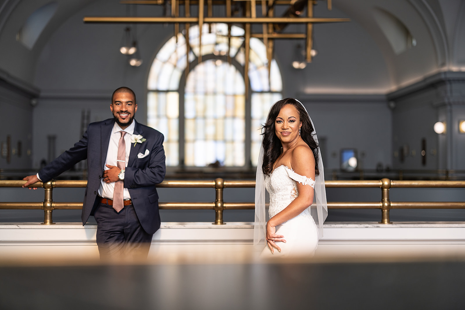 Couple on chapel balcony
