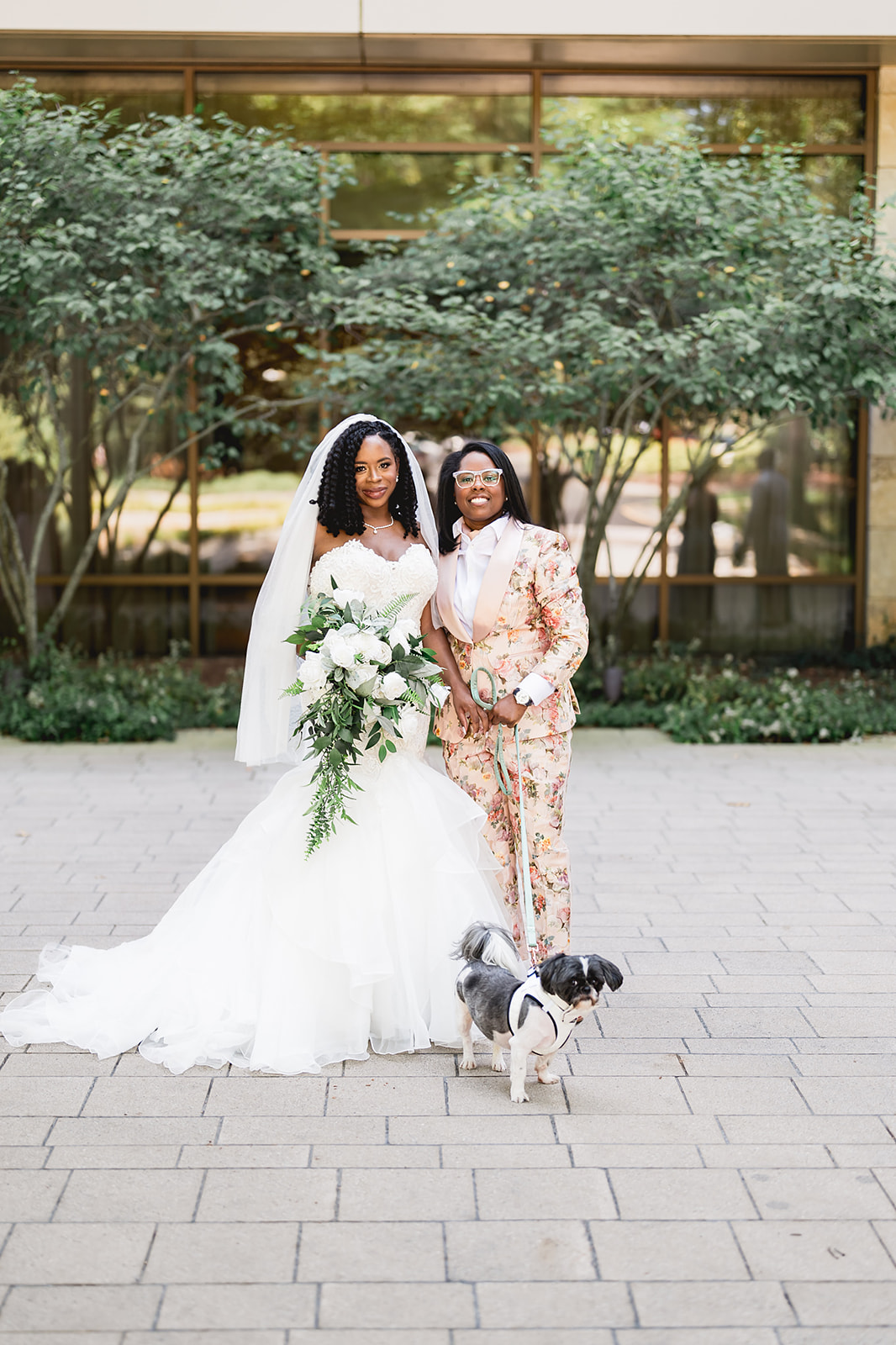Couple portrait with dog